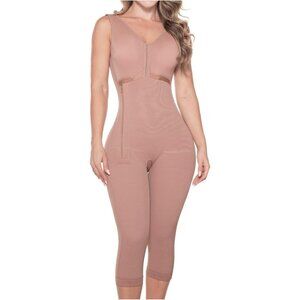 Women's 010 Mocha Shapewear Body Shaper Tummy Control Compression Garment Fajas